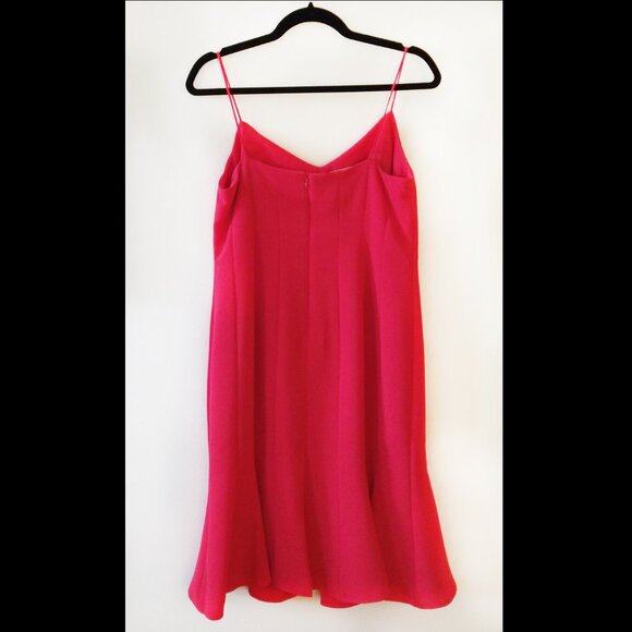 Evan Picone Coral Spaghetti Strap Shift Dress with scarf, Petite Size 10 - Picture 3 of 5